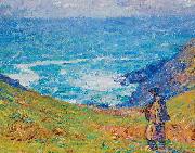 John Peter Russell Pecheur sur falaise oil